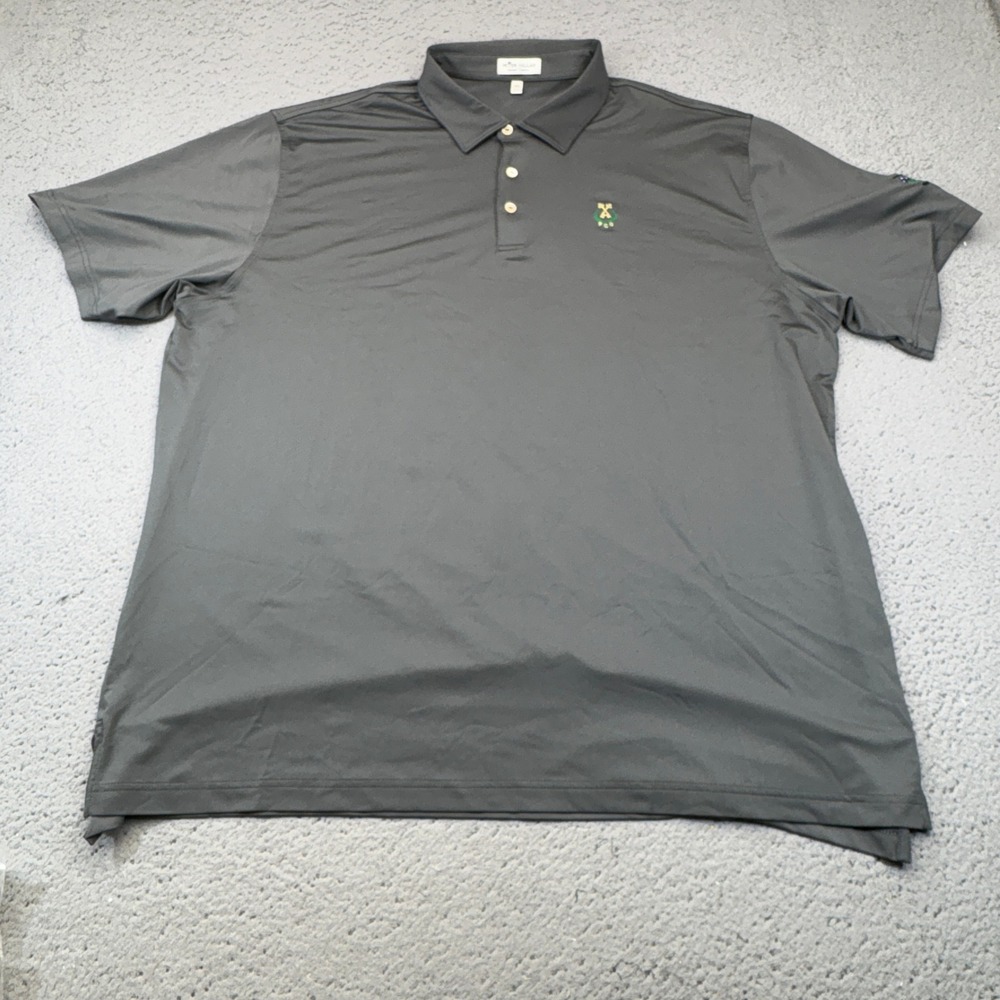 Peter Millar Polo Shirt Mens XXL Gray Peachtree Golf Club Summer Comfort
